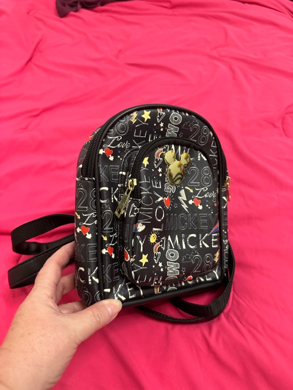 Disney Mickey Mouse Black Mini Backpack